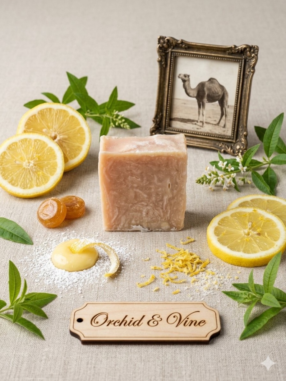Camel Milk Soap Skin Nutrition by Orchid & Vine Luxurious Beauty 1 Bar